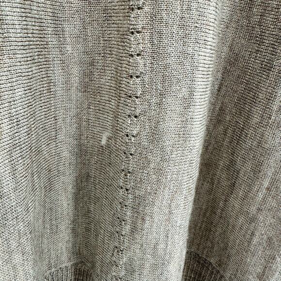 Cynthia Rowley Size Medium Sweater Brown Extra fine Merino Wool Asymmetrical Hem - Picture 5 of 7